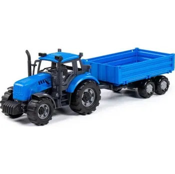 autíčko Traktor s přívěsem Polesie Progress 9929 modrý