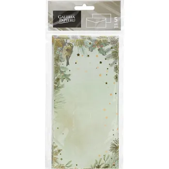 Obálka Galeria Papieru Sada - permanentka a obálka DL ZLATÉ VÁNOCE, op/5ks