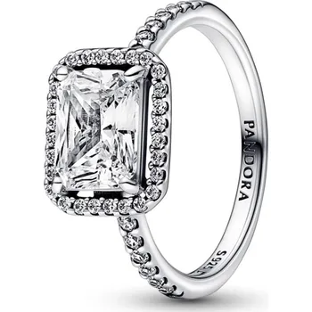 Oblečení a móda PANDORA prsten Obdélníková třpytivá aureola 54