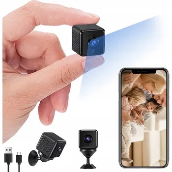 IP kamera 1080P MINI BEZDRÁTOVÁ BEZPEČNOSTNÍ KAMERA HD 2 MP WI-FI 2,4 GHZ ČERNÁ