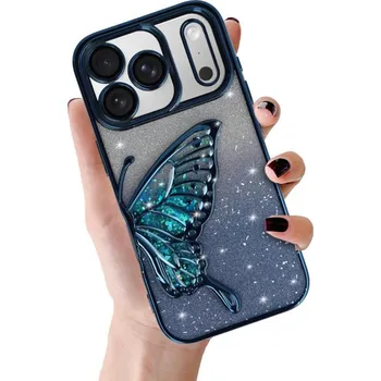 Pouzdro na mobilní telefon Zadní kryt Tel Protect Butterfly Water pro iPhone 17 Pro Max blue