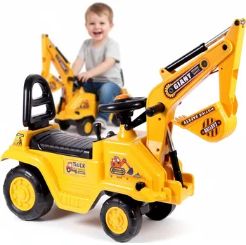 Odrážedlo ODRÁŽEDLO CHODÍTKO BAGR 3V1 NOČNÍK AUTÍČKO VELKÉ AUTO PRO DĚTI