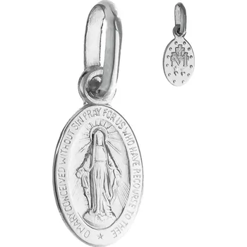 Přívěsek Argento 8A129 Přívěsek z bílého zlata Zázračná medailka