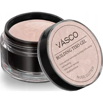 Lak na nehty Stavební gel Tixo Nude Glitter TPO Free Vasco 15 ml