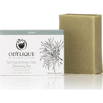 Mýdlo Odylique Přírodní tuhé mýdlo s tee tree olejem a zeleným jílem 100g