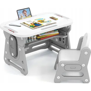 Jídelní set Dětský stolek se židlí - nábytek s nastavitelnou výškou