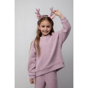Dívčí svetr Dětský svetr Coccodrillo fialová barva, WINTER COSY GRIL KIDS ZC5132101WGK 45X, vel. 110