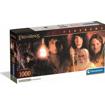 Puzzle PUZZLE 1000 dílků PANORAMA Pán prstenů LORD OF THE RINGS CLEMENTONI 39502