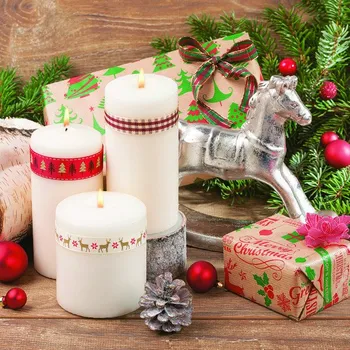 Papírový ubrousek Ubrousky "Svíčky s kraftovými dárky", Maki, 33 cm, 20 ks