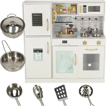 Dětská kuchyňka MAXMAX Dřevěná kuchyňka pro děti bílá