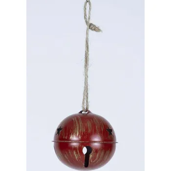 Vánoční dekorace Rolnička červeno zlatá