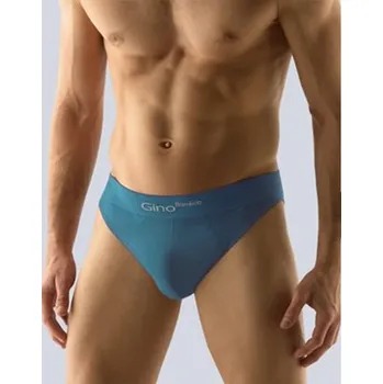 Slipy Pánské slipy s úzkým bokem, úzký bok, bezešvé, jednobarevné Bamboo PureLine 50003P - petrolejová - M/L