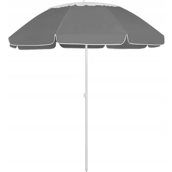 Slunečník Plážový slunečník VidaXL 265 cm šedý