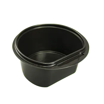 Jednorázové nádobí ECOFOL Plastová miska PP na polévku 500 ml kulatá černá O145 mm bal/50 ks