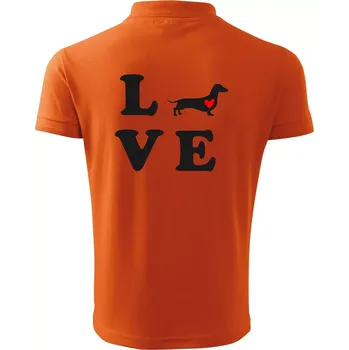 Pánská košile Jezevčík - Love - Polokošile pánská Pique Polo 203 - 4XL ( Oranžová )