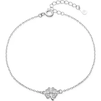 Náramek ST-NB-1002 Dámský stříbrný náramek čtyřlístek
