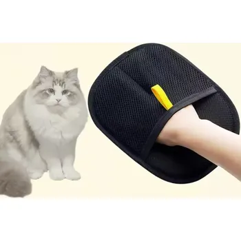 Péče o srst a drápky TopTechnology Rukavice na odstraňování chlupů Static Electricity pro kočky a psy (černé)