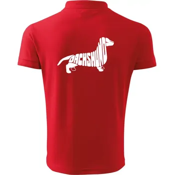 Pánská košile Jezevčík - Dachshund - Polokošile pánská Pique Polo 203 - S ( Červená )