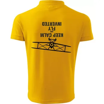 Pánská košile Keep Calm and Fly Inverted - Polokošile pánská Pique Polo 203 - 2XL ( Žlutá )
