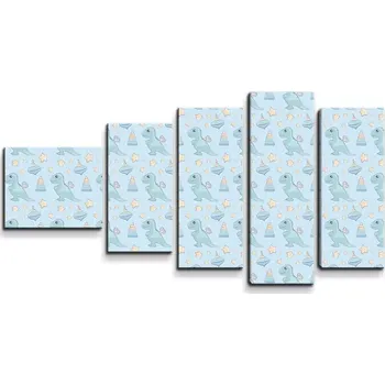 Obraz Sablio Obraz - 5-dílný Natahovací dinosaurus - 100x60 cm