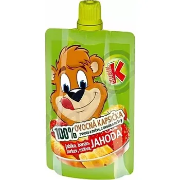 Dětská výživa KUBÍK 100% ovoc.kapsička jahoda-jabl-ban-mrk 100g