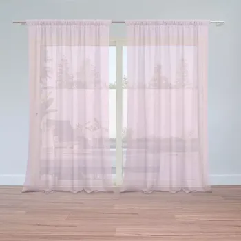 Záclona Sablio Záclony Bledě růžová: 2ks 150x250cm
