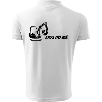 Pánská košile Neryj do mě - Polokošile pánská Pique Polo 203 - 4XL ( Bílá )