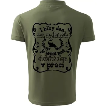 Pánská košile I blbý den na rybách - Polokošile pánská Pique Polo 203 - 2XL ( Khaki )