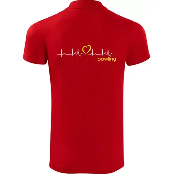 Pánská košile Moje srdce bije pro Bowling - Polokošile Victory sportovní (dresovina) - M ( Červená )