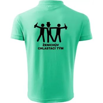 Pánská košile Ženichův chlastací tým - Polokošile pánská Pique Polo 203 - 5XL ( Mátová )