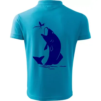 Pánská košile Ryba - komár - Polokošile pánská Pique Polo 203 - L ( Světlý tyrkys )