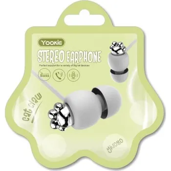 Sluchátka DeTech Sluchátka s mikrofonem Yookie YK1080 - bílé