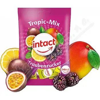 Čokoláda Intact hroznový cukr Tropic mix 75g