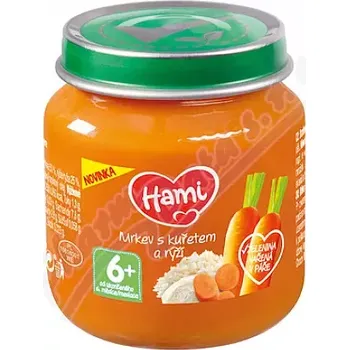 Dětská výživa Hami Mrkev s kuřetem a rýží 125g 6m+