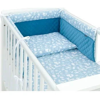 mantinel do postýlky Mamo Tato Mantinel s povlečením do postýlky, 3D sada, Nature, 135x100 cm, zelená, velvet