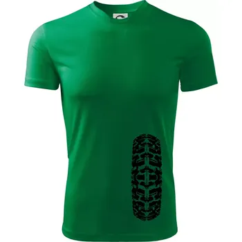 Pánské tričko Enduro / cross pneumatika - Pánské triko Fantasy sportovní (dresovina) - M ( Středně zelená )