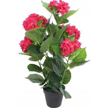 umělá květina Umělá Hortenzie Dekorativní Červená 60 cm, 51 Listů