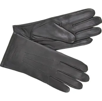 Rukavice Dámské šedé(antracit) kožené rukavice teplá podšívka - Seeberger Velikost Rukavice: 7 (M)