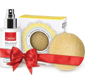 The Konjac Sponge Company Konjaková houba Mandala se žlutým jílem s MiraVera