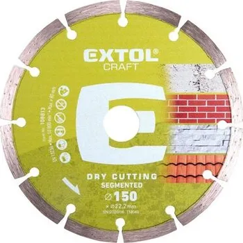 Řezný kotouč Zrušeno! nahrazeno výrobkem 903033 kotouč diamantový řezný segmentový - suché řezání, o 150x22,2x2,3mm EXTOL CRAFT 108813