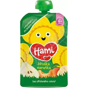 Dětská výživa Hami Hruška meruňka kapsička 100g 6m+
