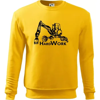 Pánská mikina Hard Work kráčivý bagr - Mikina Essential pánská - S ( Žlutá )
