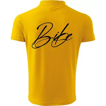 Pánská košile Nápis bike - Polokošile pánská Pique Polo 203 - 3XL ( Žlutá )