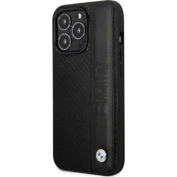 Pouzdro na mobilní telefon BMW Signature Leather Big Logo Zadní Kryt pro iPhone 14 Pro Max Black