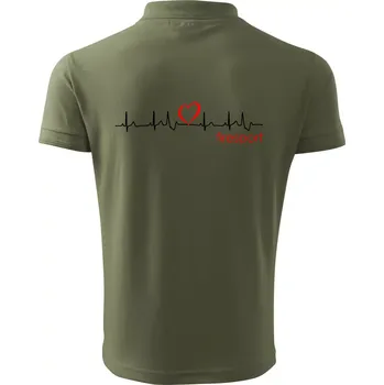 Pánská košile Moje srdce bije pro firesport - Polokošile pánská Pique Polo 203 - XL ( Khaki )