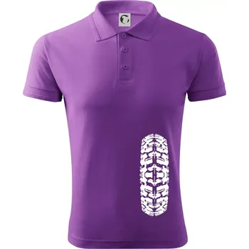 Pánská košile Enduro / cross pneumatika - Polokošile pánská Pique Polo 203 - 5XL ( Fialová )