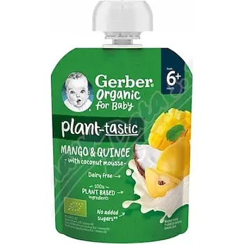 Kojenecká výživa Gerber Mango kdoule s kok.ml.kapsička BIO 80g 6M+