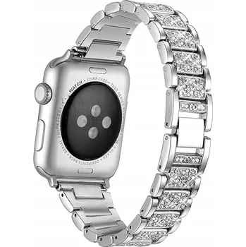 Náramek GLITROVÝ STŘÍBRNÝ NÁRAMEK PRO APPLE WATCH 44MM