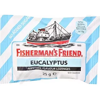 Bonbon Fishermans Friend bonbóny dia eukalyptus/modré 25g
