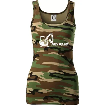 Dámské tričko Neryj do mě - Dámské Maskáčové tílko - M ( Hnědý maskáč )